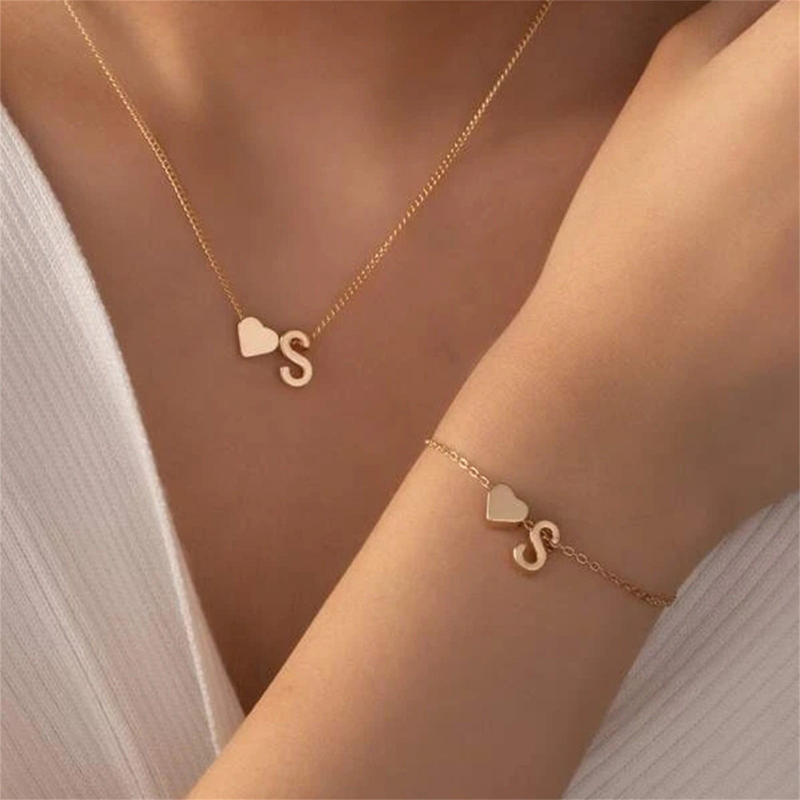 Letter pendant bracelet deals