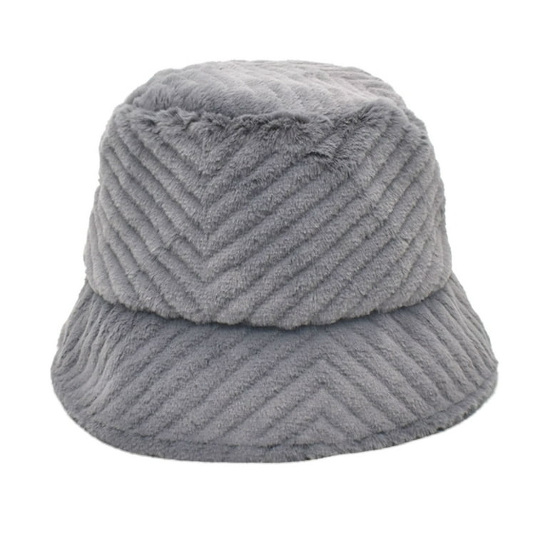 yinguo korean version striped new fishermans cap female pure and autumn and  winter hundred take warm basin cap thickened basin cap male
