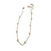 yinguo strand white cultured freshwater pearl necklace for women good luste anniversary wife