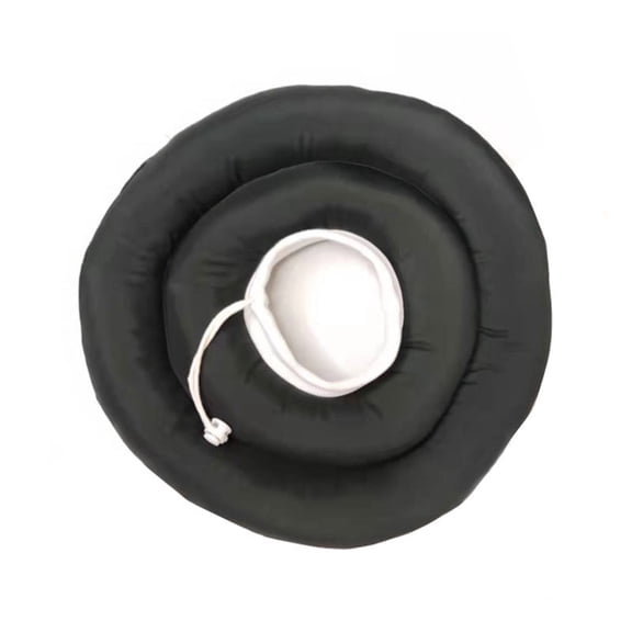 Yl-YANG Comfy Protective Collar Alternative for Dogs Cats, Adjustable Pet Neck Donut Cone Anti-Licking Biting Wounds,black,L two-layer