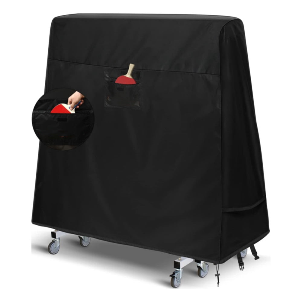 Yl-YANG Ping Pong Table Cover Outdoor Waterproof, Table Tennis Cover Indoor & Outdoor Fits Universal Tables Folding & Flat Tables with Paddles Organize Bag, 210D Oxford Fabric（oniy cover）