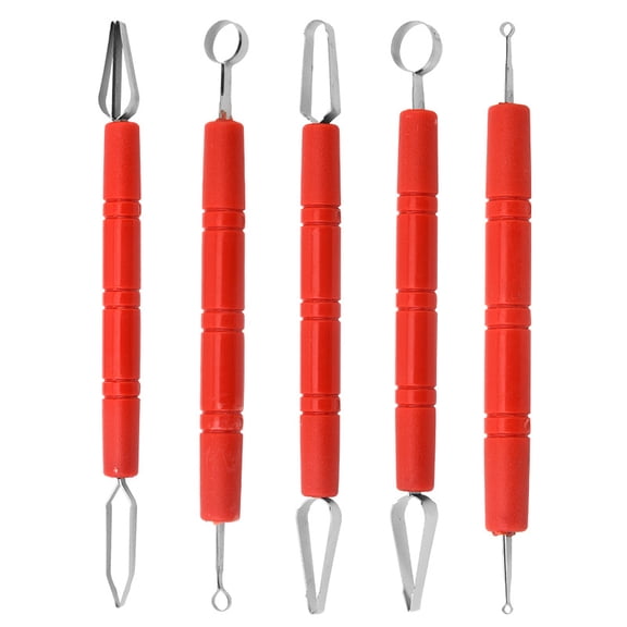 Yl-YANG Precision Stainless Steel Carving Tool Set, Professional Series, 5 Pieces, Pottery Carving Tool Pottery Molding Tool