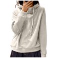 thumbnail image 1 of ylioge 2024 New Style Y2k Hoodies for Women, Womens Fleece Sweatshirts Casual Loose Crewneck Long Sleeve Drawstring Solid Color Pullover Tops Spring, 1 of 5