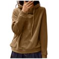thumbnail image 1 of ylioge 2025 New Style Y2k Hoodies for Women, Womens Fleece Sweatshirts Casual Loose Crewneck Long Sleeve Drawstring Solid Color Pullover Tops Spring, 1 of 5