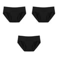 thumbnail image 1 of ylioge 3 Pack Period Underwear for Women Plus Size XS-5XL Low Rise Cotton Briefs Breathable High-Cut Leakproof Reusable Menstrual Panties, 1 of 3