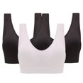 thumbnail image 1 of ylioge 3 Pack Sports Bras for Women Plus Size S-4X Lightweight Wireless Push Up Breathable Support Lifting Athletic Workout Underwear Bra, 1 of 6