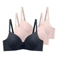 thumbnail image 1 of ylioge 3 Pack Womens Plus Size Bras with Underwire Push Up Support Bralettes Ladies Lightly Lifting D-Cup Breathable Everyday Sleeping Underwear Bra, 1 of 2