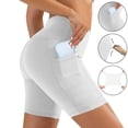 thumbnail image 1 of ylioge 3X-5X Plus Size Yoga Shorts for Women with Deep Pockets Stretchy Slim High Waisted Casual Solid Color Breathable Athletic Workout Running Short, 1 of 8