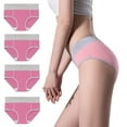thumbnail image 1 of ylioge 4 Pack Plus Size Cotton Underwear Panties for Women M-5X High Waisted Multipack Full Coverage Breathable Comfort Butt Lifting Briefs, 1 of 3