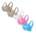 thumbnail image 1 of ylioge 5 Pack Plus Size Sports Bras for Women No Underwire S-5X Push Up Bralettes Pullover Breathable Support Everyday Workout Tshirt Underwear Bra, 1 of 2