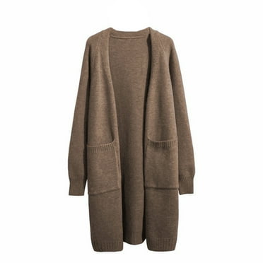 ylioge Cardigan Sweaters for Women, Womens Cable Knit Sweater Casual Loose Long Sleeve Solid Color with Pockets Long Cardigans for Women Fall Saving Clearance