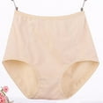 thumbnail image 1 of ylioge Cotton-Underwear Panties for Women Plus Size XL-6X High Waisted Briefs Ladies Casual Solid Stretchy Full Coverage Leakproof Brief, 1 of 3