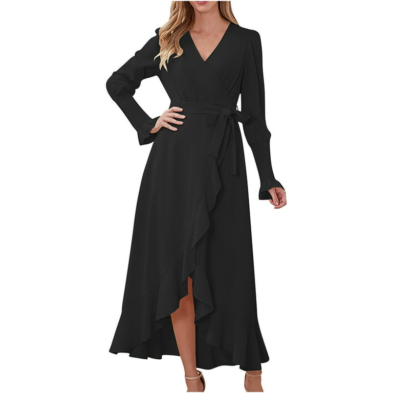 Sexy Elegant Solid Slit V Neck Evening Dress Dresses Sexy Elegant Solid Slit V Neck Evening Dress Dresses