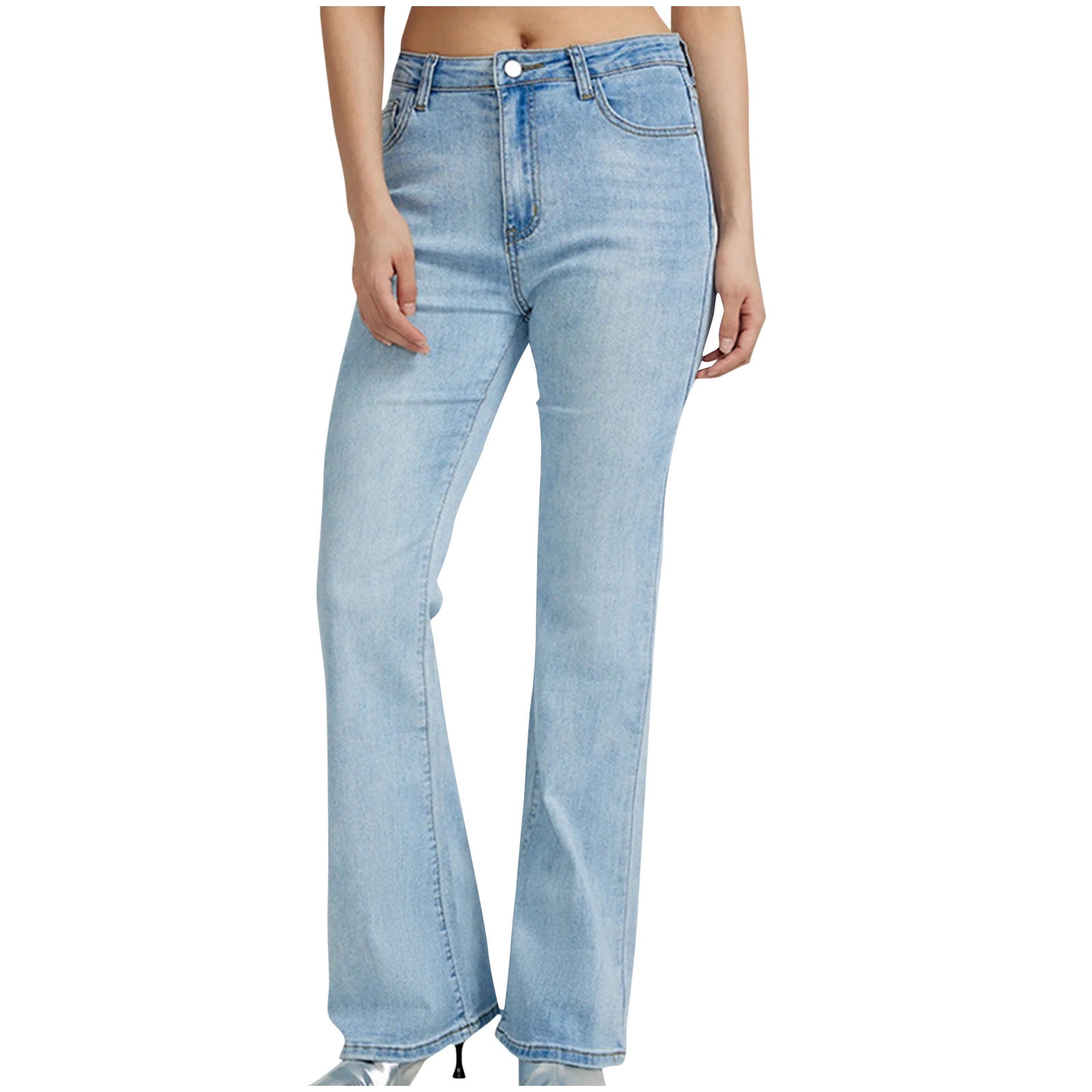 ylioge Flare Jeans for Women, Womens Hight Waisted Jean Denim Elastic ...