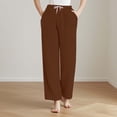 thumbnail image 1 of ylioge Fleece Pajama Pants for Women with Pockets and Drawstring Elastic Waist Straight Leg Solid Color Thermal Warm Loungewear Homewear Pajamas Pant, 1 of 8