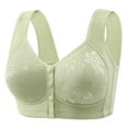 thumbnail image 1 of ylioge Front Closure Bras for Women Plus Size M-4X 2025 Push Up Bralettes No Underwire Breathable Solid Full-Coverage Underwear Bra, 1 of 6
