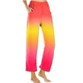 thumbnail image 1 of ylioge Joggers for Women, Womens Wide Leg Sweatpants Y2k Ombre Tie Dye Rainbow Casual Loose Elastic High Waist Drawstring Running Gym Cropped Trousers Yoga Pants with Pockets Spring Saving Clearance, 1 of 4