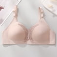 thumbnail image 1 of ylioge L-5X Plus Size Bras for Women No Show Push Up Bralettes No Underwire Solid Color Breathable Full-Coverage Support Underwear Bra, 1 of 7