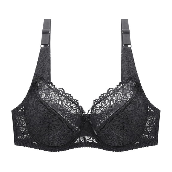 ylioge Lace Bras for Women with Underwire Plus Size S-6X Push Up Bralettes Ladies Trendy Solid Color Breathable Support Lifting Underwear Bra