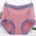 thumbnail image 1 of ylioge Lightweight Underwear for Women Plus Size XL-6XL Lace High Waisted Panties Ladies Trendy Color-Block Breathable Full Coverage Briefs, 1 of 4