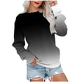 thumbnail image 1 of ylioge Long Sleeve Shirts for Women, Women's Crewneck Sweatshirts Casual Loose Ombre Tie Dye Blouses Tops Fall Reduced Price and Clearance Sale, 1 of 4