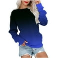 thumbnail image 1 of ylioge Long Sleeve Shirts for Women, Women's Crewneck Sweatshirts Casual Loose Ombre Tie Dye Blouses Tops Fall Reduced Price and Clearance Sale, 1 of 4