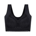 thumbnail image 1 of ylioge M-5X Plus Size Lace Bras for Women Lightweight Wireless Push Up Bralettes Stretchy Pullover Full-Cup Breathable Solid Sleeping Underwear Bra, 1 of 2