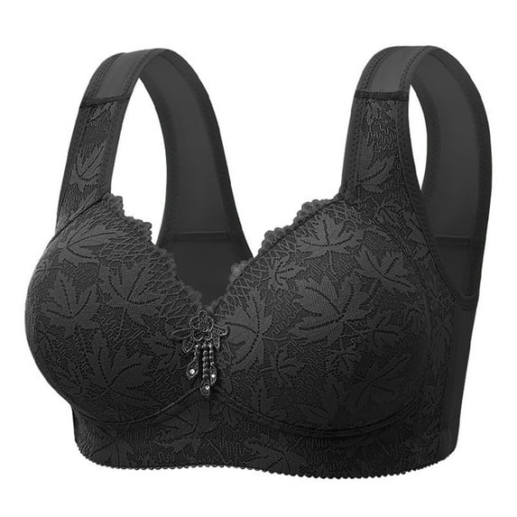 ylioge Plus Size Bras for Women No Underwire Lightweight Push Up Bralettes Breathable Solid Color Full-Coverage BC-Cup Support Lifting Underwear Bra