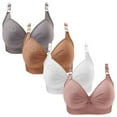 thumbnail image 1 of ylioge Plus Size Bras for Women XS-4XL 4 Pack Push Up Wireless Underwear Bra Casual Multipack Support Breathable Full Coverage Bralettes, 1 of 7