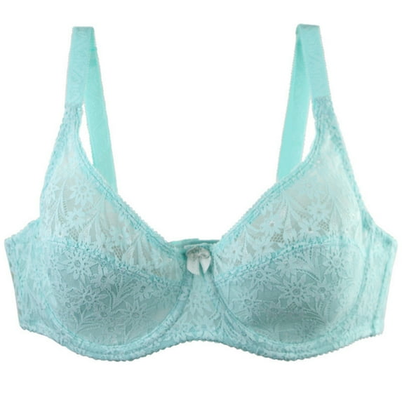 ylioge Plus Size Lace Bras for Women with Underwire Push Up No Padded Bralettes Ladies Trendy Lightweight Breathable Support Lifting Underwear Bra