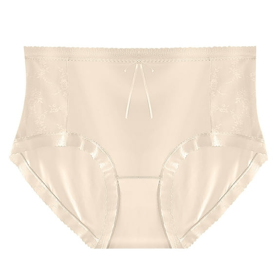 ylioge Plus Size Lightweight Underwear for Women XL-5X No Show Panties Ladies Casual Solid Stretchy High Waisted Breathable Briefs