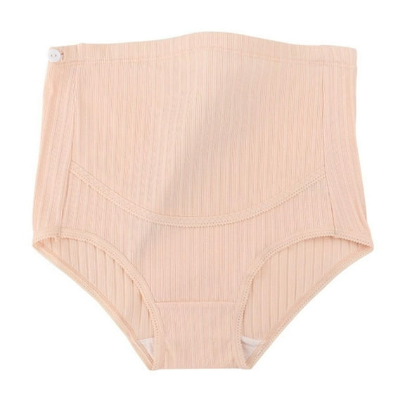 ylioge Plus Size M-4XL Maternity Underwear for Women Cotton High Waisted Panties Ladies Casual Solid Comfort Stretchy Support-Bump Briefs