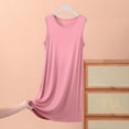 thumbnail image 1 of ylioge Plus Size Nightgowns for Women XL-5X Sleeveless Crew Neck Modal-Sleepshirts Ladies Lightweight Solid Pullover Homewear Pajama Dresses, 1 of 4