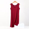 thumbnail image 1 of ylioge Plus Size Nightgowns for Women XL-5X Summer Sleeveless Sleepshirts Ladies Lightweight Solid V Neck Pullover Pajama Dresses, 1 of 6