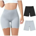thumbnail image 1 of ylioge Plus Size Silk Boxer Briefs for Women L-4X High Waisted Underwear Boy Shorts Ladies Casual Solid Lightweight No Show Panties, 1 of 4
