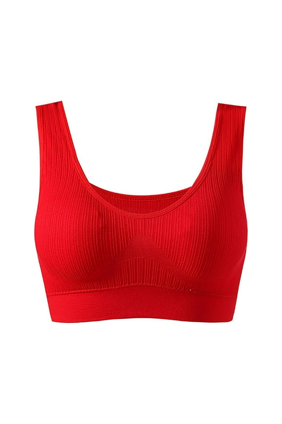 Plus Size Sports Bras for Women M-4XL Lightweight Wireless Bralettes Pullover Push Up Comfort Full Coverage Support Underwear Bra