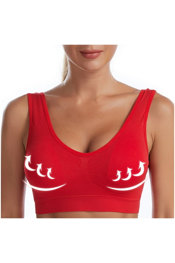 Plus Size Sports Bras for Women S-4X Breathable Push Up Bralettes No Underwire Lightweight Pullover Athletic Workout Underwear Bra