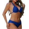 thumbnail image 1 of ylioge Push Up Bikini Sets for Women Trendy Two Piece Bathing Suits Ladies Solid Color Separates Summer Beach Swimsuits 2025, 1 of 5