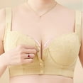 thumbnail image 1 of ylioge Push Up Bras for Women Front Closure Plus Size 36-52 No Underwire Bralettes Ladies Trendy Solid Breathable Full-Coverage B-Cup Underwear Bra, 1 of 7