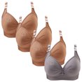 thumbnail image 1 of ylioge Push Up Bras for Women Plus Size XS-4XL 4 Pack Wireless Bralettes Ladies Breathable Full Coverage Underwear Multipack Support Bra, 1 of 7