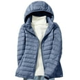 thumbnail image 1 of ylioge Quilted Jackets for Women, Womens Downs Jackets Parkas Winter Warm Lightweight Long Sleeve Stand Collar Thicken Zip Up Solid Color Hoodies Cropped Padded Winter Coat for Women, 1 of 8