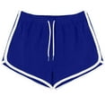thumbnail image 1 of ylioge Running Shorts for Women with Drawstring Elastic Waist Casual Solid Color Side Slit Bottom Straight Leg Breathable Athletic Workout Yoga Short, 1 of 6