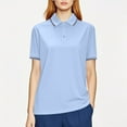 thumbnail image 1 of ylioge S-4X Plus Size Golf Shirts for Women Short Sleeve Tees Tops Womens Casual Solid Color Pullover Button Collared Athletic Workout Tshirts Shirt, 1 of 8