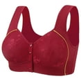 thumbnail image 1 of ylioge S-5X Plus Size Bras for Women Front Closure No Underwire Push Up Bralettes Womens Lightweight Full-Coverage Everyday Sleeping Underwear Bra, 1 of 7