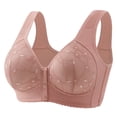thumbnail image 1 of ylioge S-5X Plus Size Sports Bras for Women Front Closure Womens Lightweight Wireless Full-Coverage Breathable Push Up Underwear Bra, 1 of 3
