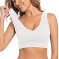 thumbnail image 1 of ylioge S-5X Plus Size Sports Bras for Women No Underwire Push Up Bralettes Womens Stretchy Pullover Breathable Hollow-Out Yoga Tshirt Underwear Bra, 1 of 8