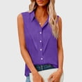 thumbnail image 1 of ylioge S-5X Plus Size Womens Sleeveless Shirts Button-Down Collared Tank Tops Ladies Casual Solid Color Breathable Lightweight Summer Beach Vests, 1 of 8