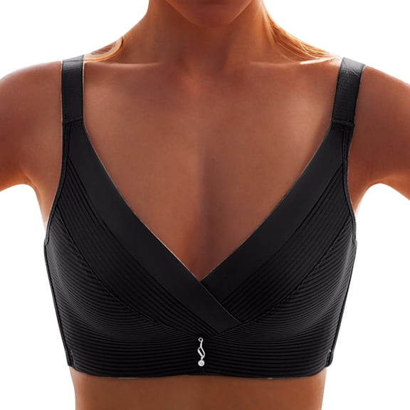 ylioge S-5X Womens Plus Size Bras No Underwire Push Up Bralettes Ladies Lightweight Solid Breathable Support Lifting Sports Underwear Bra