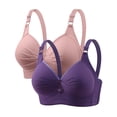 thumbnail image 1 of ylioge S-6X Plus Size Bras for Women 2 Pack No Underwire Push Up Bralettes Womens Full-Coverage Breathable Multipack BC-Cup Everyday Underwear Bra, 1 of 6