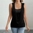 thumbnail image 1 of ylioge Sequins Tank Tops for Women Cowl Neck Sleeveless Camisoles Womens Trendy Solid Color Shiny Pullover Breathable Going-Out Nightclub Party Vests, 1 of 8